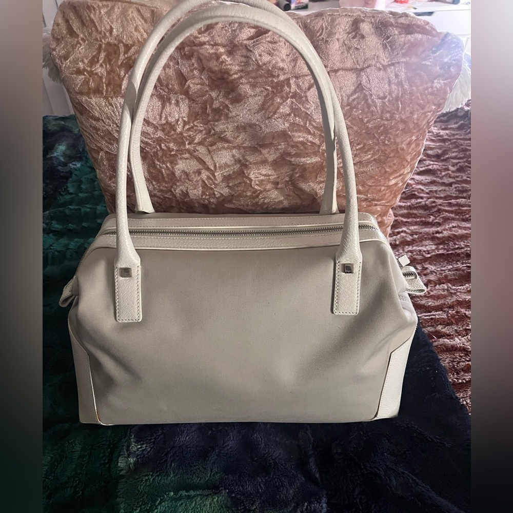 Salvatore Ferragamo Beige Satchel Bag